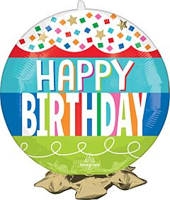 19" Rainbow Birthday Wishes Frillz