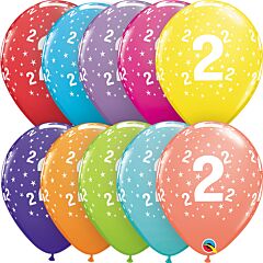 11" Qualatex Stars 2-A-Round Latex