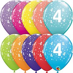 11" Qualatex Stars 4-A-Round Latex