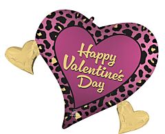 28" Satin Valentine Leopard Luxe