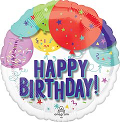 15" Birthday Balloons Panoramic