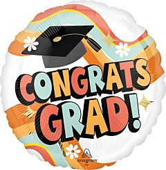 17" Groovy Congrats Grad