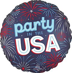 18" Satin Patriotic Burst Party in the USA