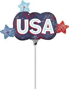 14" Satin Patriotic Burst USA