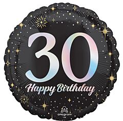 17" Sparkling Birthday 30