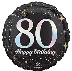 17" Sparkling Birthday 80