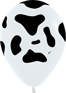 5" Cow Print Fashion White