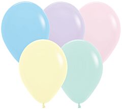 5" Pastel Matte Assortment Pink Latex