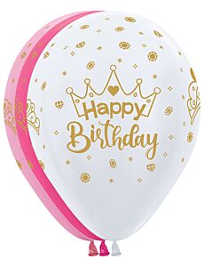 11" Happy Birthday Crowns Latex