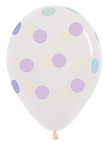 11" Polka Dots Pastel Latex