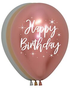 11" Happy Birthday Reflex Deluxe Latex Assortment