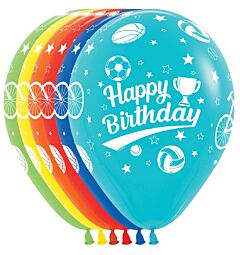 11" Sempertex Happy Birthday Sports Latex