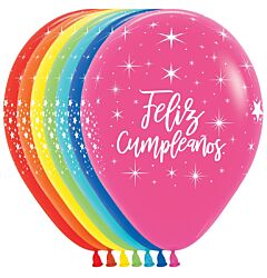 11" Feliz Cumpleanos Radiant Latex Assortment