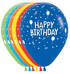 11" Party Confetti Bday Latex