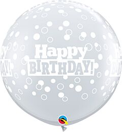 36" Bday Confetti Dots-A-Round Latex