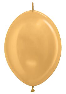 12" Link-O-Loon Metallic Gold Latex