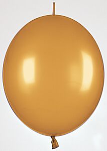 6" Link-O-Loon Metallic Gold Latex
