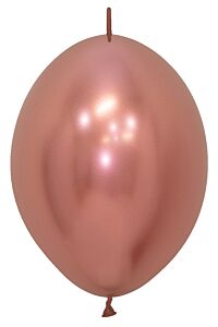6" Link-O-Loon Reflex Rose Gold Latex