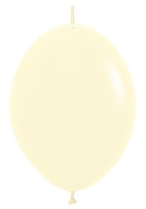 12" Link-O-Loon Pastel Matte Yellow Latex