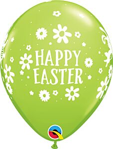 11" Qualatex Easter Bunnies/Daisies Latex