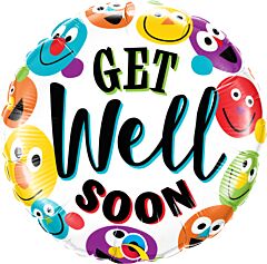 18" Get Well Soon Smileys