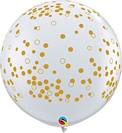 36" Qualatex Confetti Dots-A-Round Latex