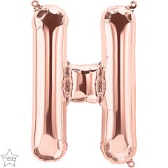 16" Northstar Rose Gold Letter H