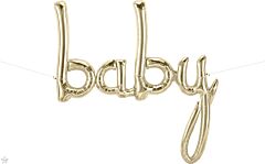 46" Northstar Script Baby White Gold