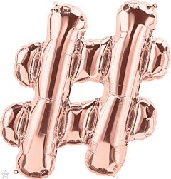 34" Northstar Rose Gold Symbol Hashtag