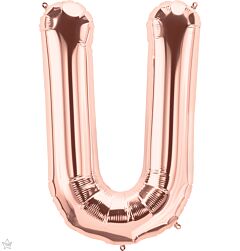 34" Northstar Rose Gold Letter U
