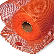 21" X 10 yd Floral Mesh - Orange