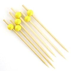 5.9" Bamboo Ball Pick - Yellow