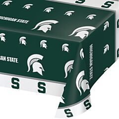 54X108" Plastic Table Cover - Michigan State