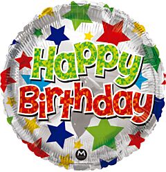 17" Happy Birthday Stars