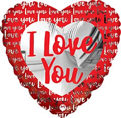 17" I Love You Silver