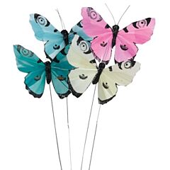 3" Butterfly Asst Pastel Colors