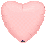4" Pastel Pink Heart - Inflated