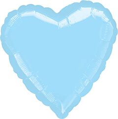 17" Metallic Pearl Pastel Blue Heart
