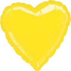 18" Heart -  Metallic Yellow
