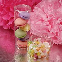 Plastic container with lid, 4" x 1.25"