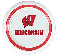 U Of Wisconsin - 7" Plate 12Ct
