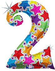 34" Number 2 Designer Holographic