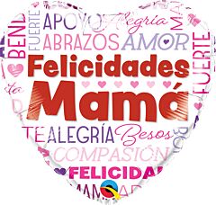 18" Felicidades Mama Words