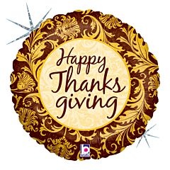 18" Thanksgiving Damask Holographic