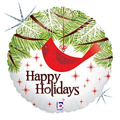 18" Cardinal Ornament Holographic