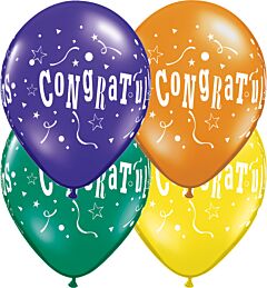 11" Congrats Stars Latex