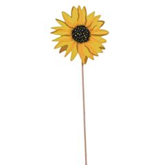3" Wood Sunflower Pick