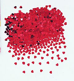 Heart Shaped Confetti - Red .5 oz