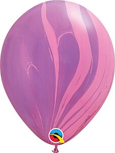 11" Qualatex Pink Violet Rainbow Super Agate Latex