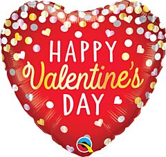 18" Valentine Confetti Red